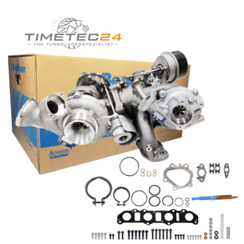 Neuer Original Bi-Turbolader Volvo 10009880354 110kW-147kW 2.0L + Montagesatz