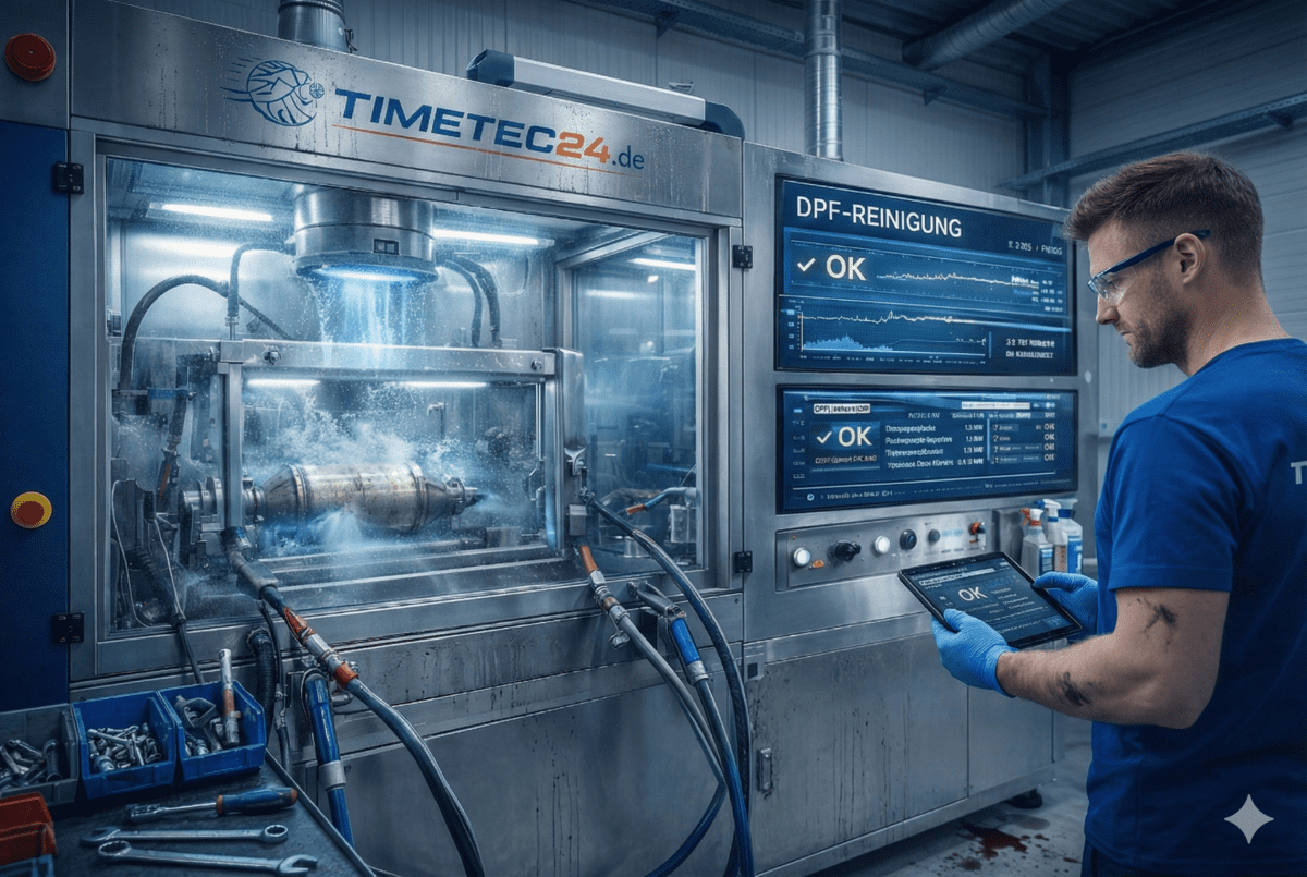 dpf reinigungsanlage mit digitalem pruefverfahren timetec24