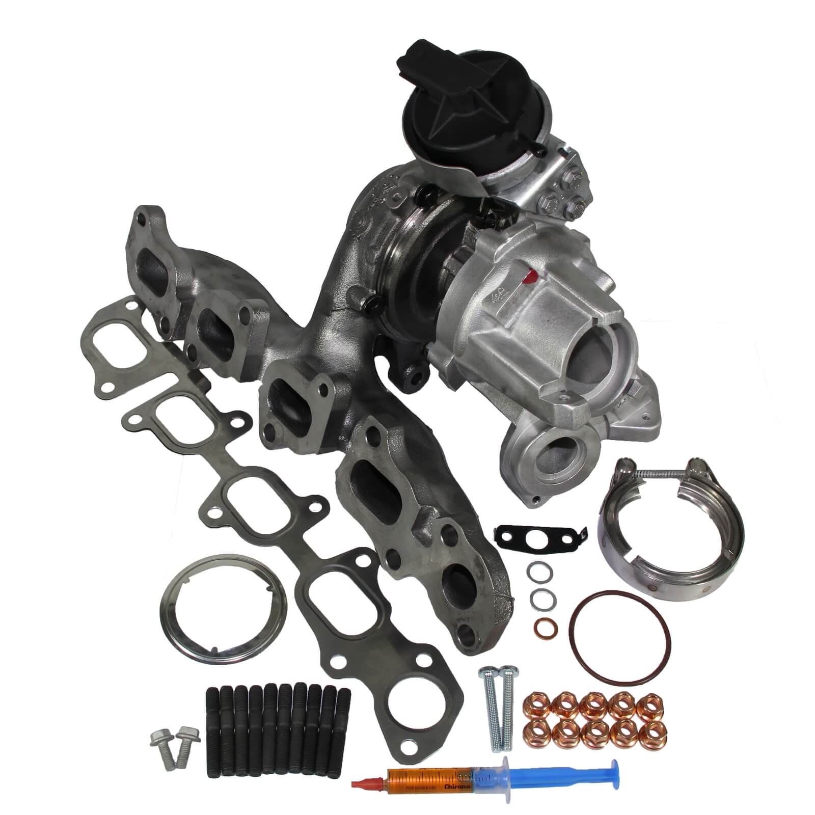 Turbolader für SKODA VOLKSWAGEN 2.0TDi 75PS-150PS CUUA 04L253020P + Montagesatz 1 04L253020P