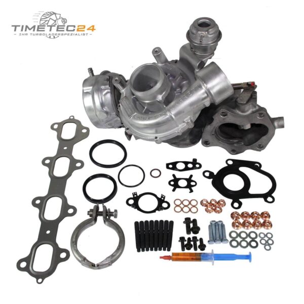 Turbolader 2.Stufe NISSAN OPEL RENAULT 2.3dCi CDTi 163PS 825758-4 + Montagesatz