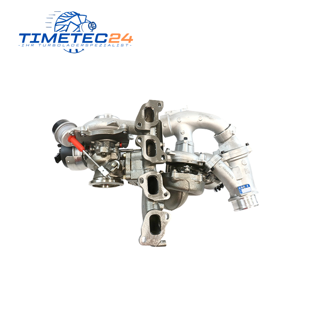 Original RED Bi-Turbolader VW MAN 10009880384 2.0 TDI 177 PS + Montagesatz - kurze AGR 6 Neuer Original Bi-Turbolader VW MAN 10009880384 2.0 TDI 177 PS + Montagesatz